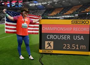 Ryan Crouser, campion mondial cu două cheaguri în picior! » La 5 centimetri de recordul lumii