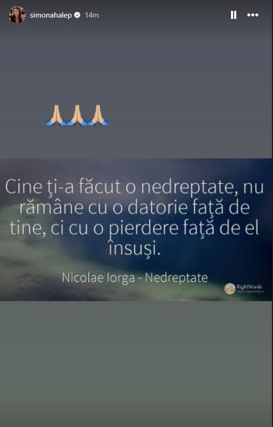 Ce a postat Simona Halep, la câteva ore după ce Sinner a scăpat nepedepsit în cazul de dopaj: „Nedreptate”