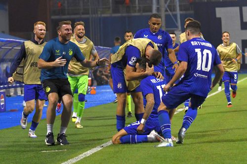 Dinamo Zagreb a reușit o victorie uriașă cu Qarabag, scor 3-0, în prima manșă din play-off-ul Champions League/ foto Imago Images