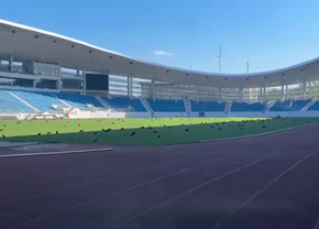 Imagini ireale pe stadionul de 28 de milioane de euro din România » Păsările distrug gazonul