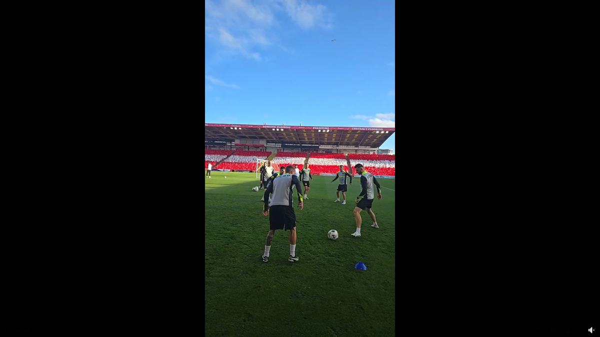 Au dat buzna în scenografia scoțienilor! FCSB, antrenament oficial pe stadionul special al lui Aberdeen: Marea Nordului, la 300 m de peluză