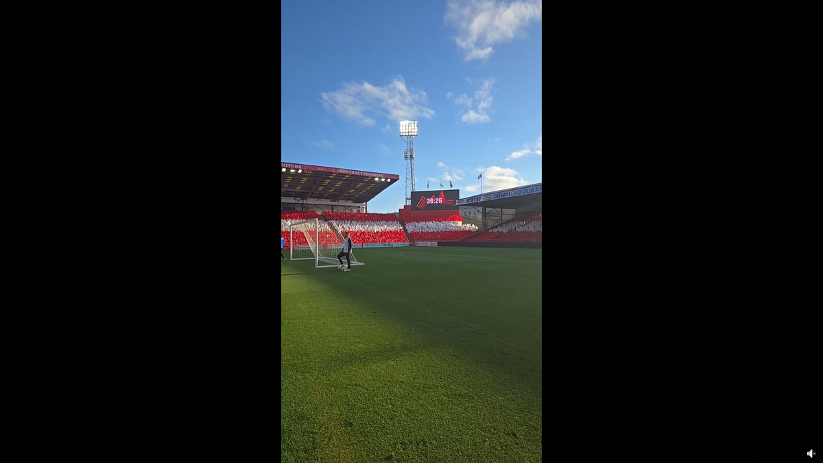 Au dat buzna în scenografia scoțienilor! FCSB, antrenament oficial pe stadionul special al lui Aberdeen: Marea Nordului, la 300 m de peluză