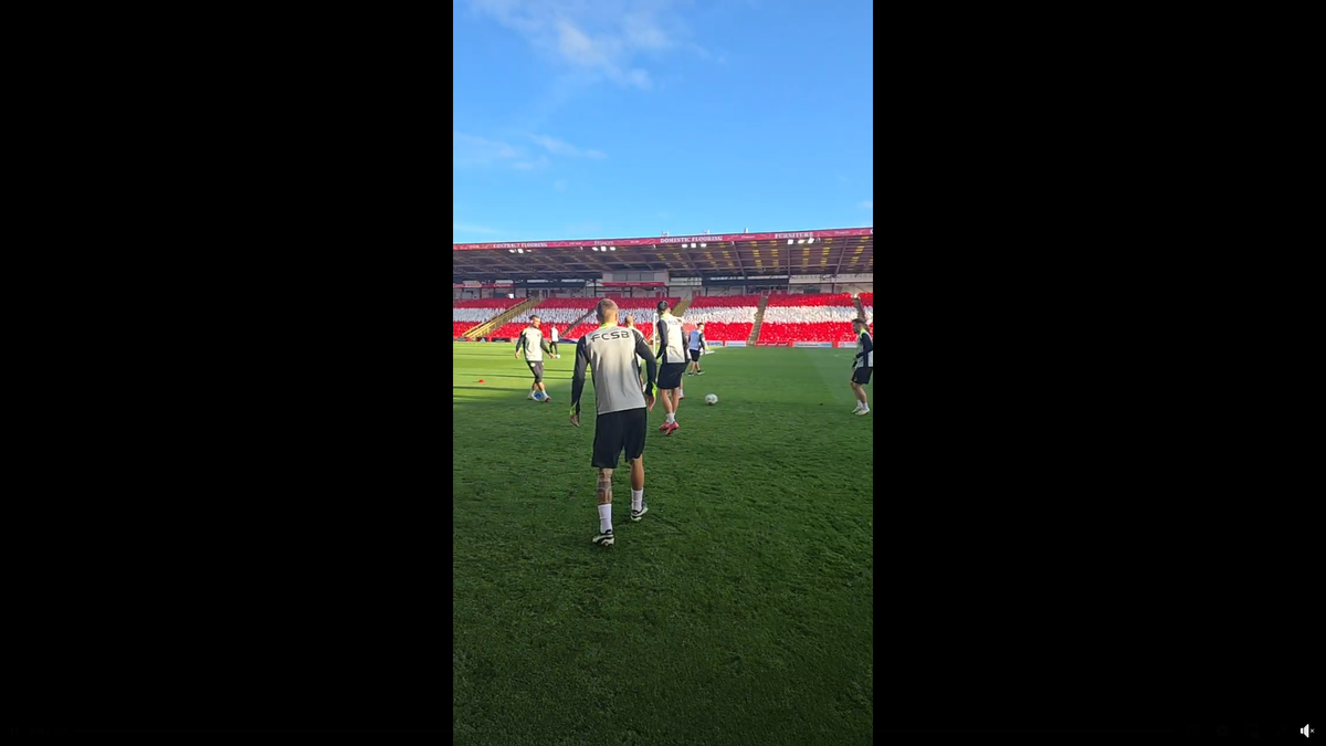 Au dat buzna în scenografia scoțienilor! FCSB, antrenament oficial pe stadionul special al lui Aberdeen: Marea Nordului, la 300 m de peluză