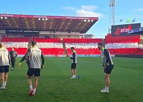 Au dat buzna în scenografia scoțienilor! FCSB, antrenament oficial pe stadionul special al lui Aberdeen: Marea Nordului, la 300 m de peluză