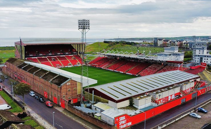 Pittodrie Stadium, cu vederea la Marea Nordului / FOTO: GettyImages