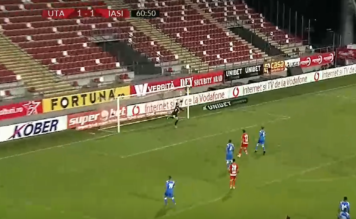 FOTO + VIDEO Gol MAGNIFIC în UTA - Poli Iași! » Peste superexecuția lui Borja Valle?