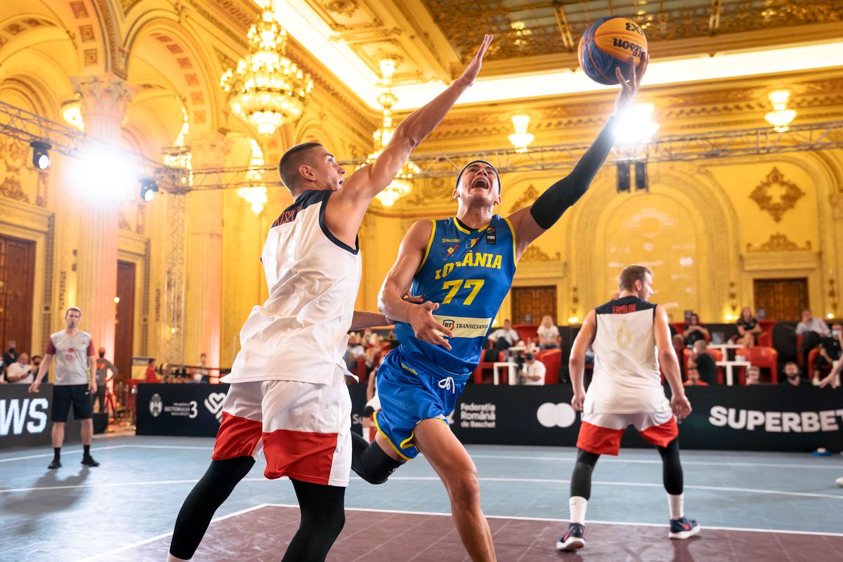 Sala Unirii din Palatul Parlamentului, transformată în teren de baschet! » România, în semifinalele FIBA 3x3 World Finals