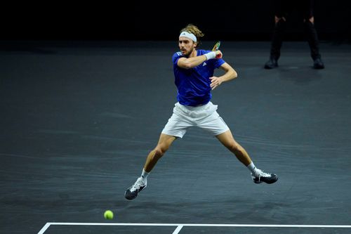 Stefanos Tsitispas în acțiune la Berlin în cadrul Laver Cup 2024 FOTO Imago Images