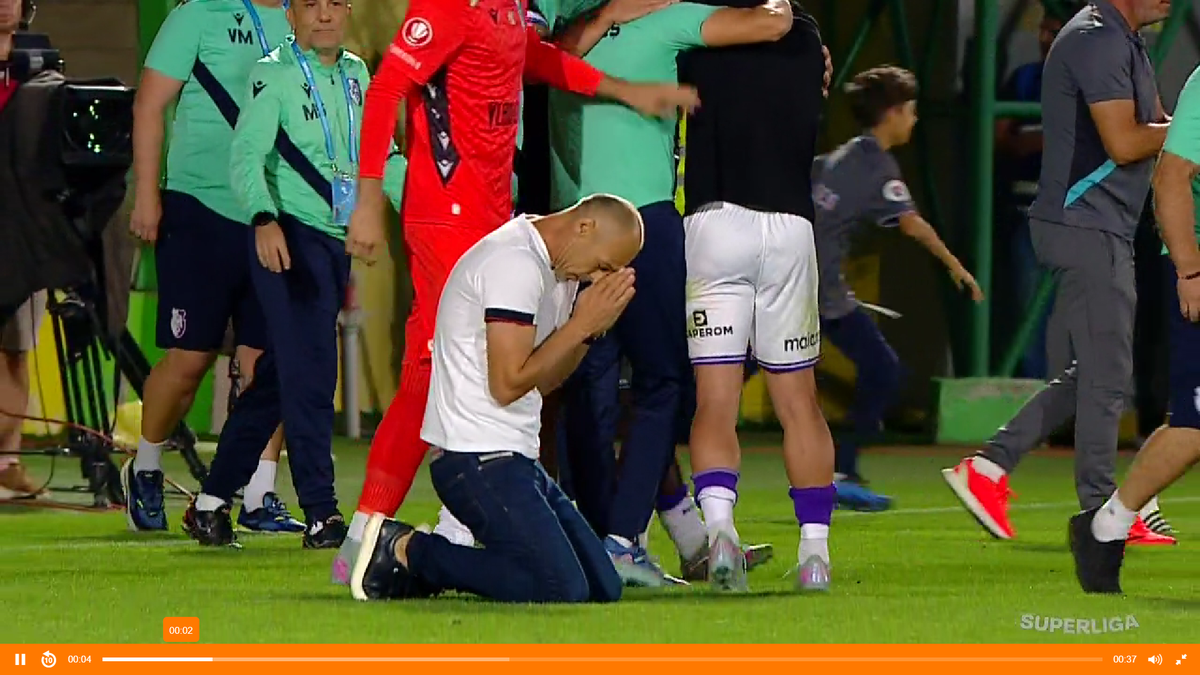 Bucuria lui Bogdan Andone după FC Argeș - U Cluj