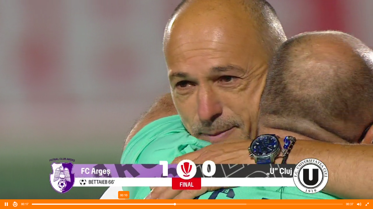 Bucuria lui Bogdan Andone după FC Argeș - U Cluj