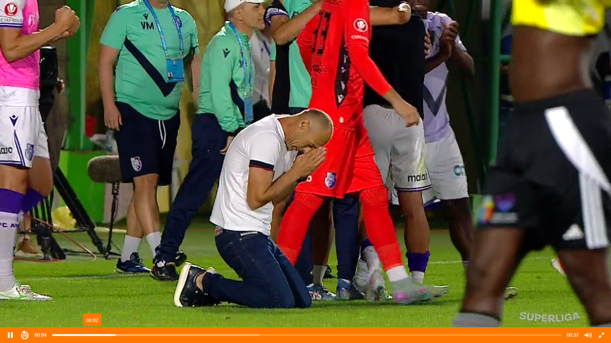 Bucuria lui Bogdan Andone după FC Argeș - U Cluj