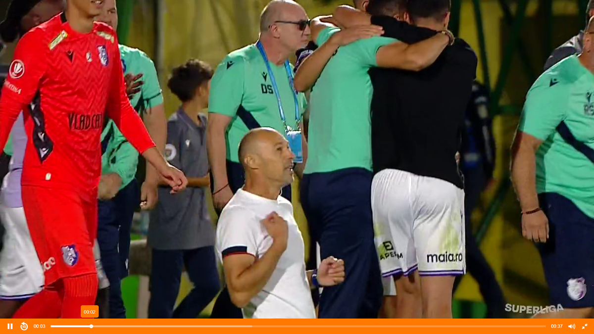 Bucuria lui Bogdan Andone după FC Argeș - U Cluj