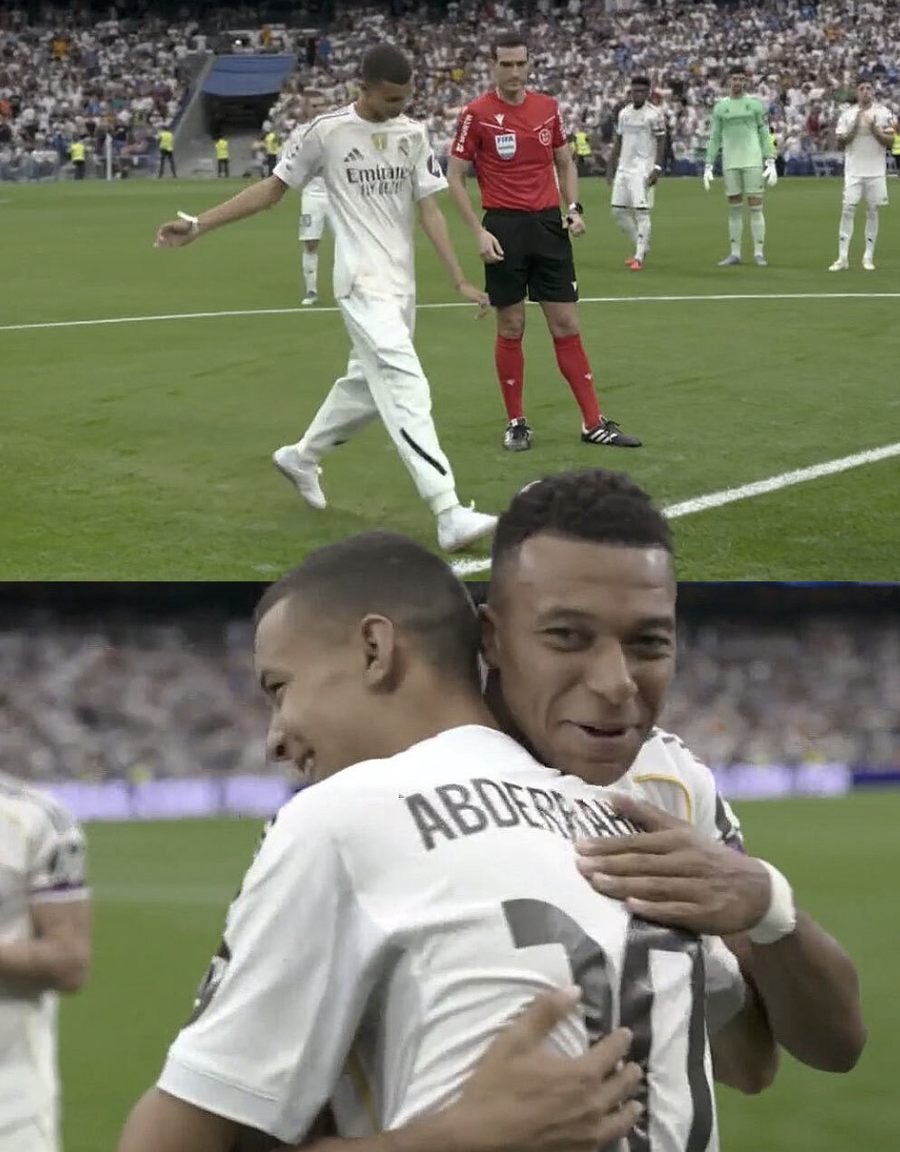 Abderrahim Ouhida a executat lovitura de start a partidei Real Madrid - Espanyol (2-0, în etapa #5 din La Liga) // FOTO: Instagram @433 Real Madrid - Espanyol 2-0 » Victorie fără emoții pentru „galactici”, care își consolidează prima poziție în Spania