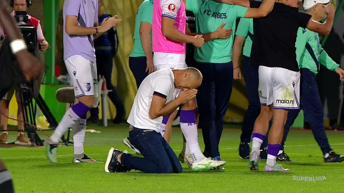 Bucuria lui Bogdan Andone după FC Argeș - U Cluj