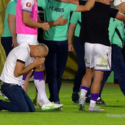 Bucuria lui Bogdan Andone după FC Argeș - U Cluj. FOTO: captură Orange Sport