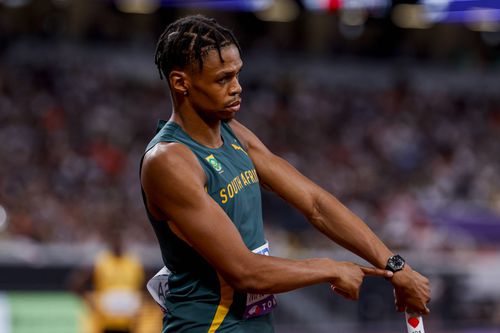 Shaun Maswanganyi, cel care a fost obstrucționat de Marcel  Jacobs FOTO Imago Images