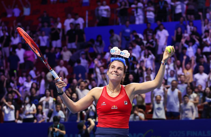 Emma Navarro la finalul meciului FOTO Guliver/GettyImages Emma Navarro și Jessica Pegula au dus SUA în finala Billie Jean King Cup