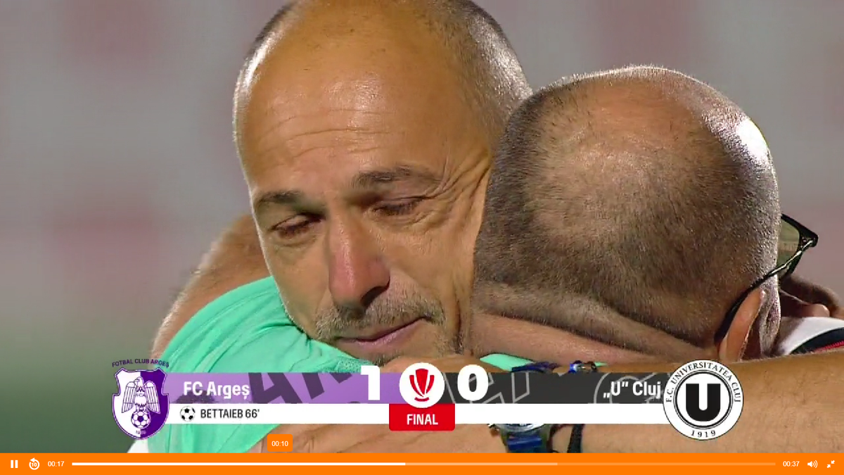 Bucuria lui Bogdan Andone după FC Argeș - U Cluj