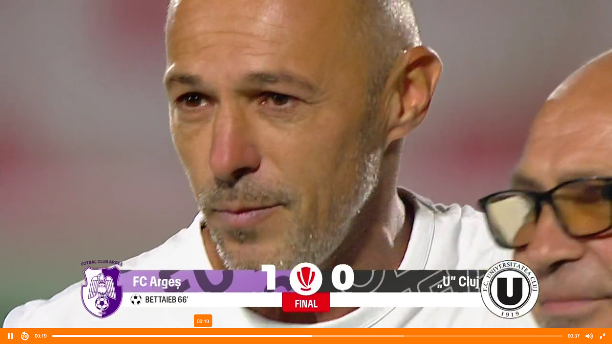 Bucuria lui Bogdan Andone după FC Argeș - U Cluj