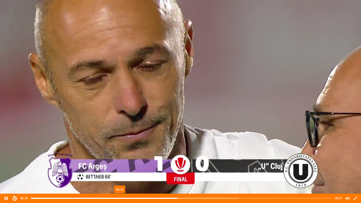 Bucuria lui Bogdan Andone după FC Argeș - U Cluj