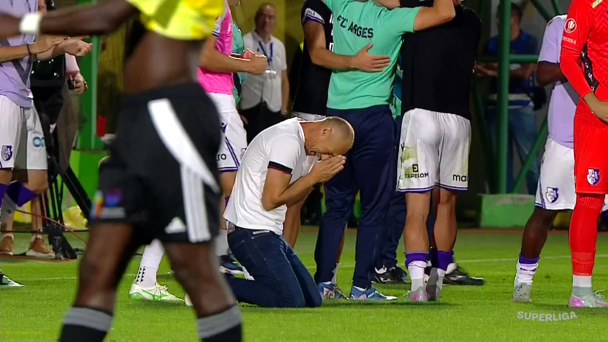 Bucuria lui Bogdan Andone după FC Argeș - U Cluj