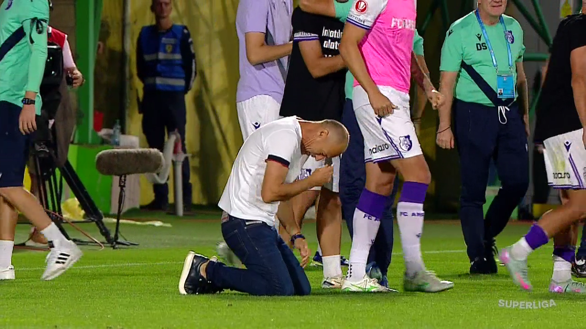 Bucuria lui Bogdan Andone după FC Argeș - U Cluj