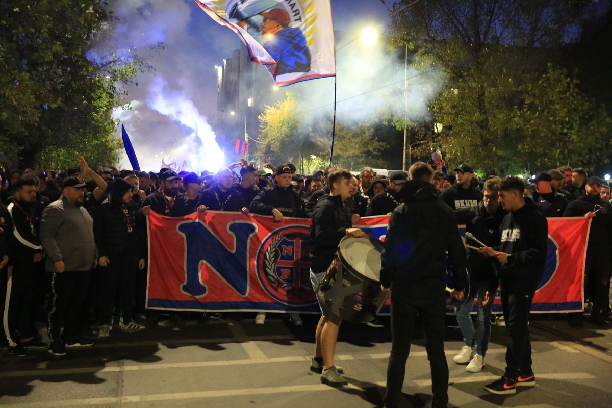 Corteo FCSB, imagini surprinse de Ionuț Iordache în drumul spre Arena Națională