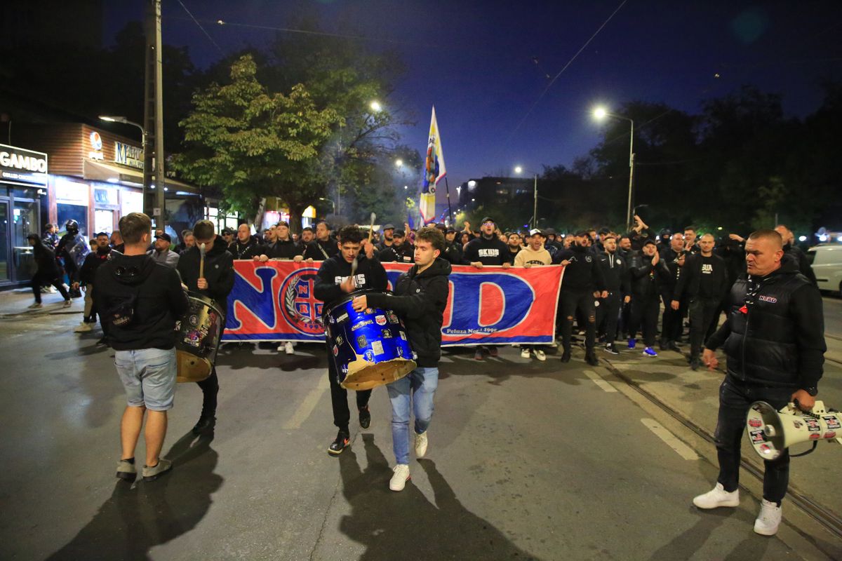 Corteo FCSB, imagini surprinse de Ionuț Iordache în drumul spre Arena Națională