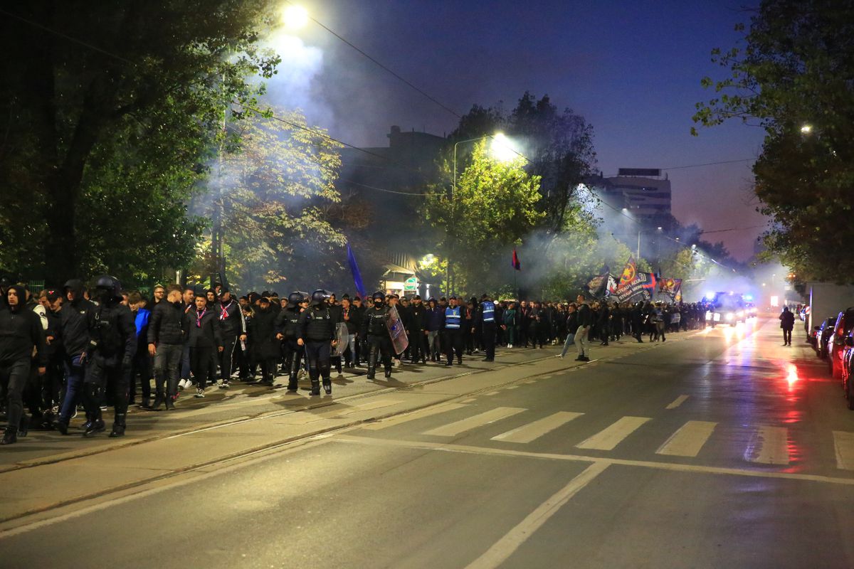 Corteo FCSB, imagini surprinse de Ionuț Iordache în drumul spre Arena Națională