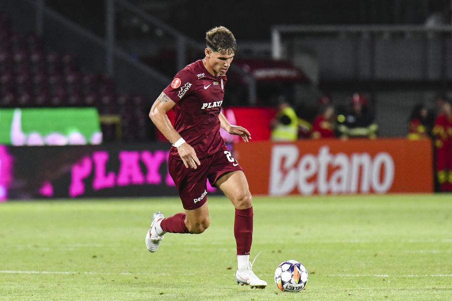 Matei Ilie este unul dintre titularii de la CFR Cluj. foto: Imago Images „UEFAntastici” pe stadion nou » Eveniment senzațional pe „bijuteria” reinventată din regiunea Moldovei