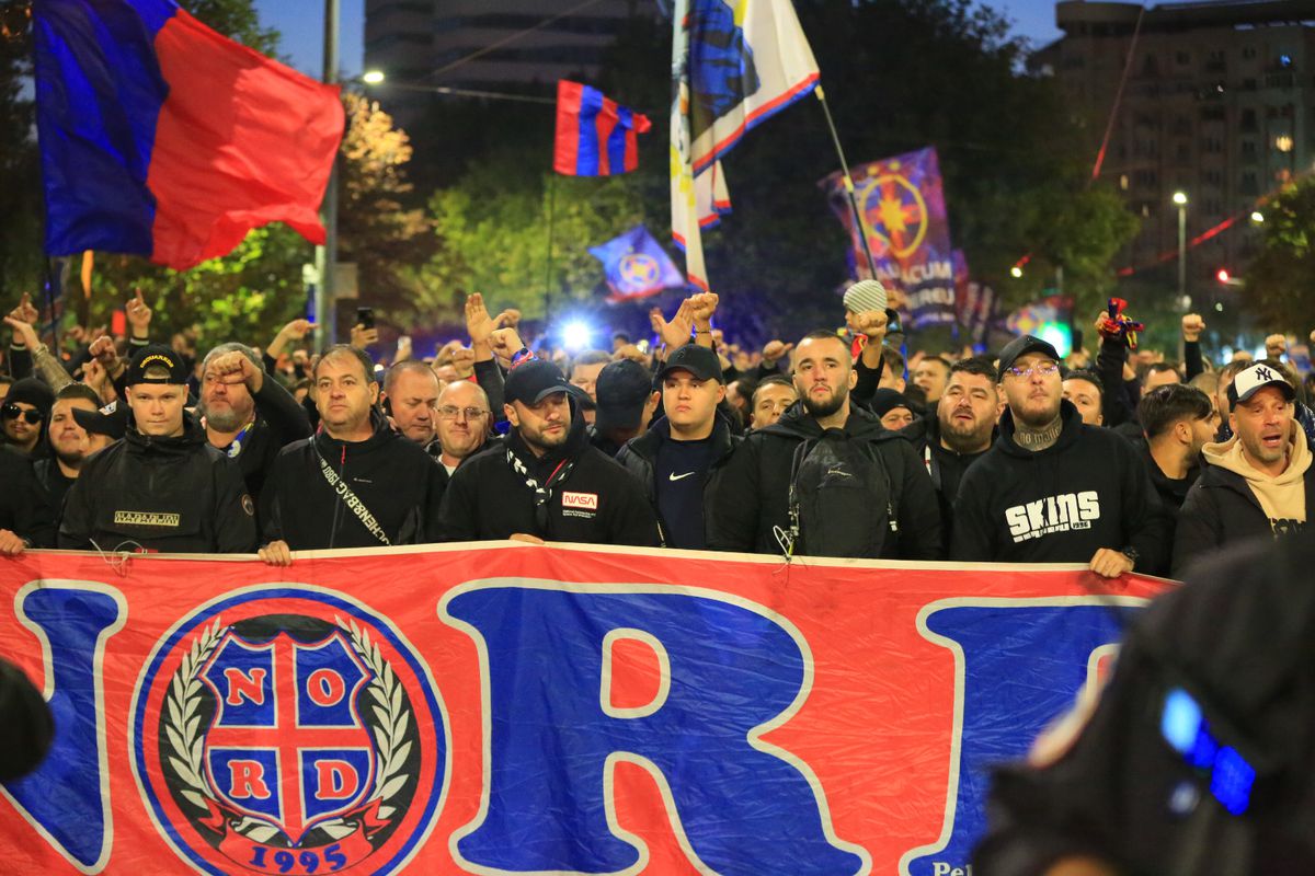 Corteo FCSB, imagini surprinse de Ionuț Iordache în drumul spre Arena Națională