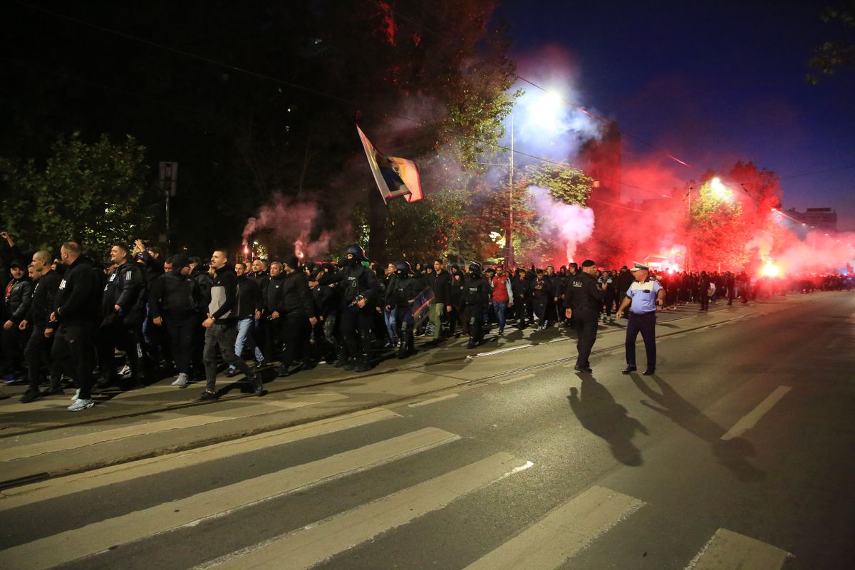 Corteo FCSB, imagini surprinse de Ionuț Iordache în drumul spre Arena Națională