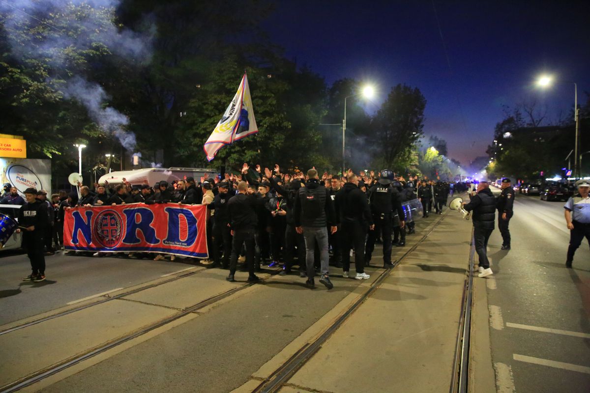 Corteo FCSB, imagini surprinse de Ionuț Iordache în drumul spre Arena Națională