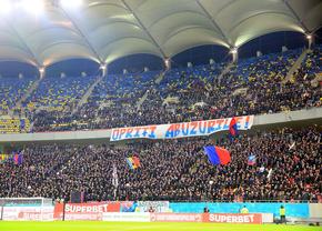Primul mesaj afișat de galeria FCSB după intrarea pe Arena Națională