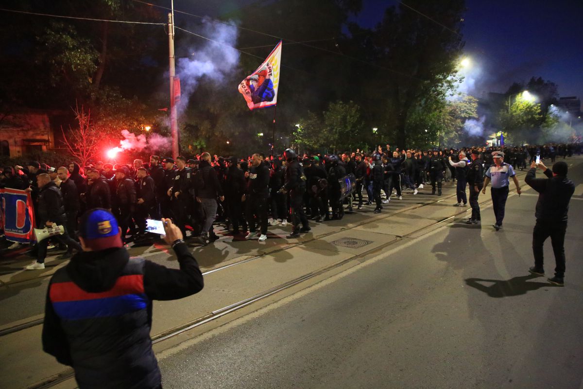 Corteo FCSB, imagini surprinse de Ionuț Iordache în drumul spre Arena Națională