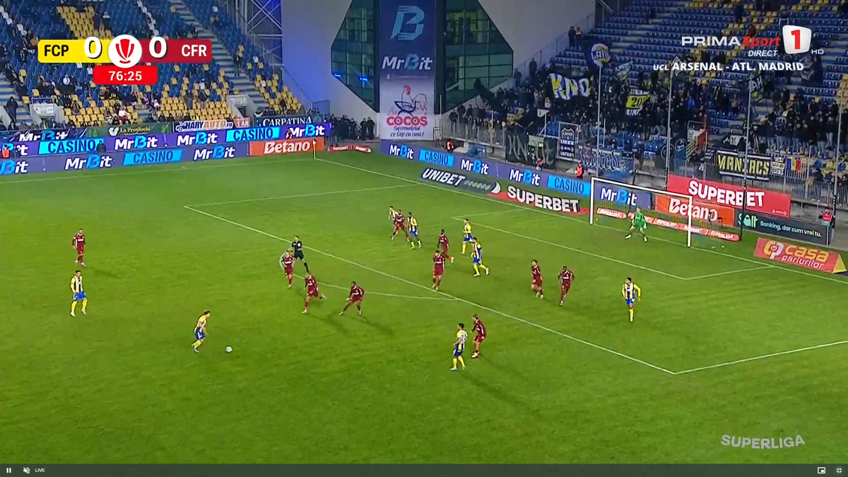 Golul marcat de Denis Radu în Petrolul - CFR Cluj