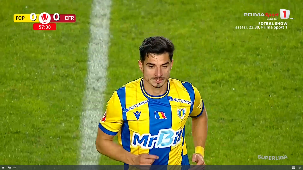 Valentin Gheorghe, schimbat după 29 de minute în Petrolul - CFR