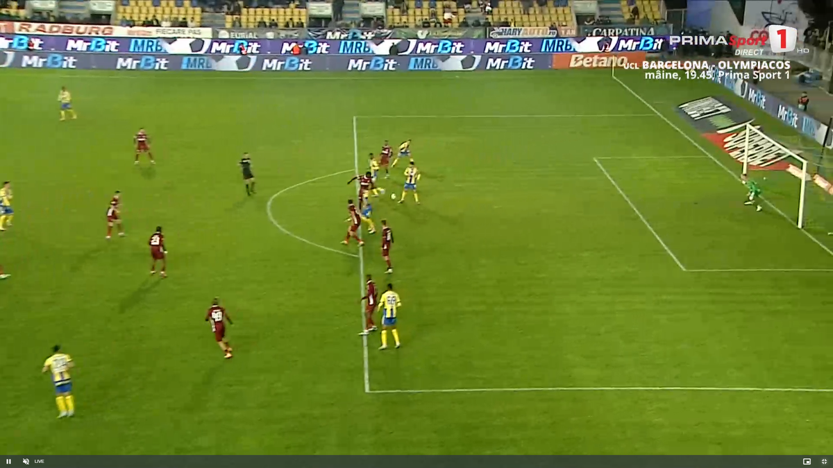 Golul marcat de Denis Radu în Petrolul - CFR Cluj