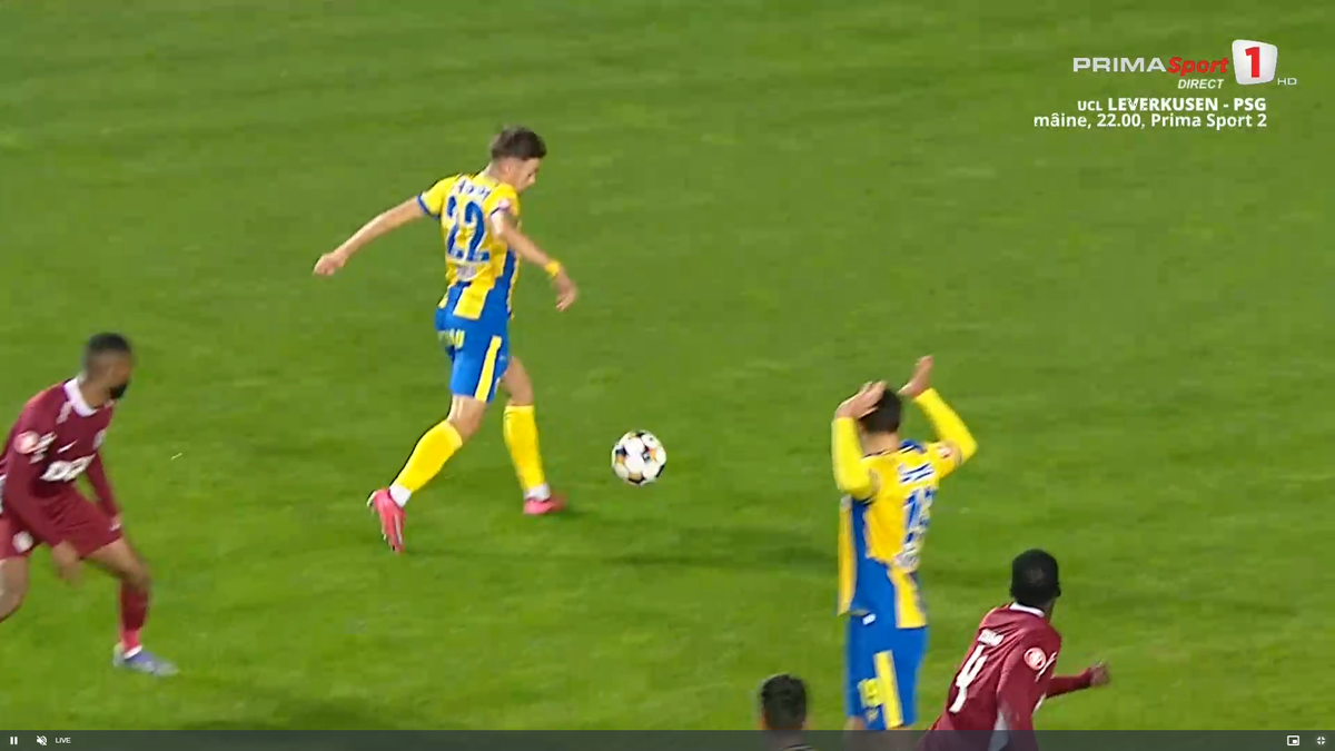 Golul marcat de Denis Radu în Petrolul - CFR Cluj