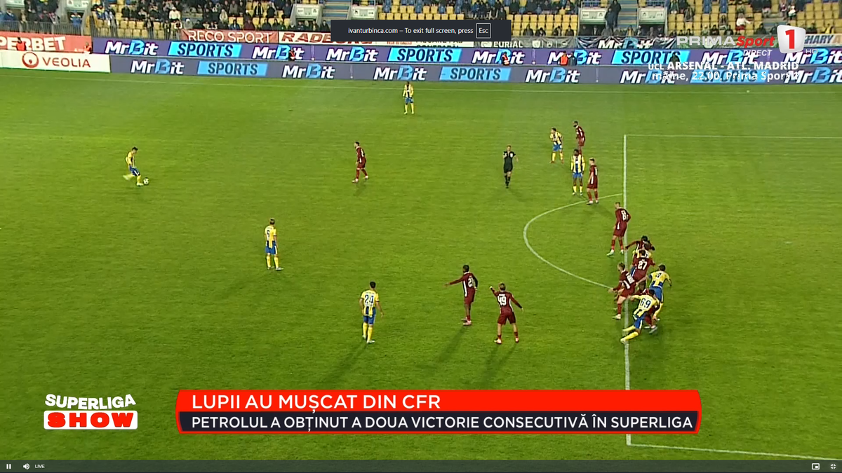 Golul marcat de Denis Radu în Petrolul - CFR Cluj