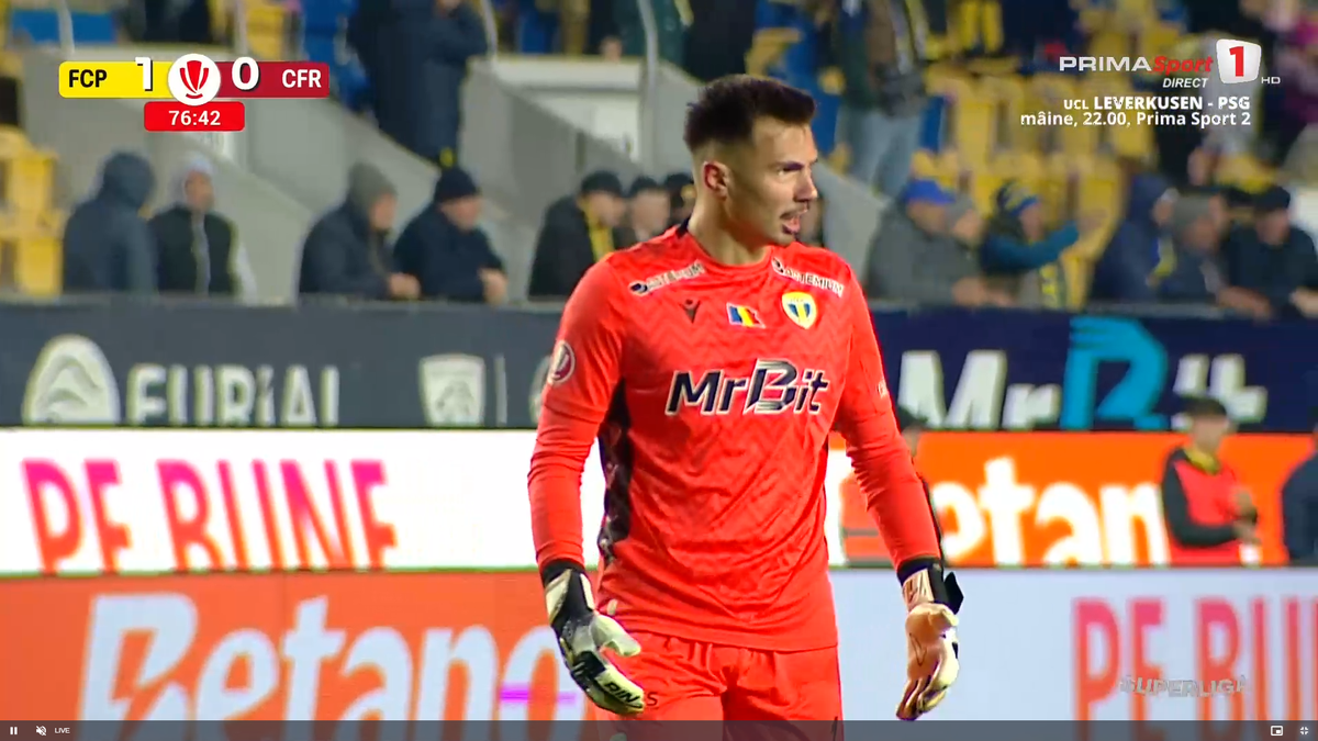 Golul marcat de Denis Radu în Petrolul - CFR Cluj