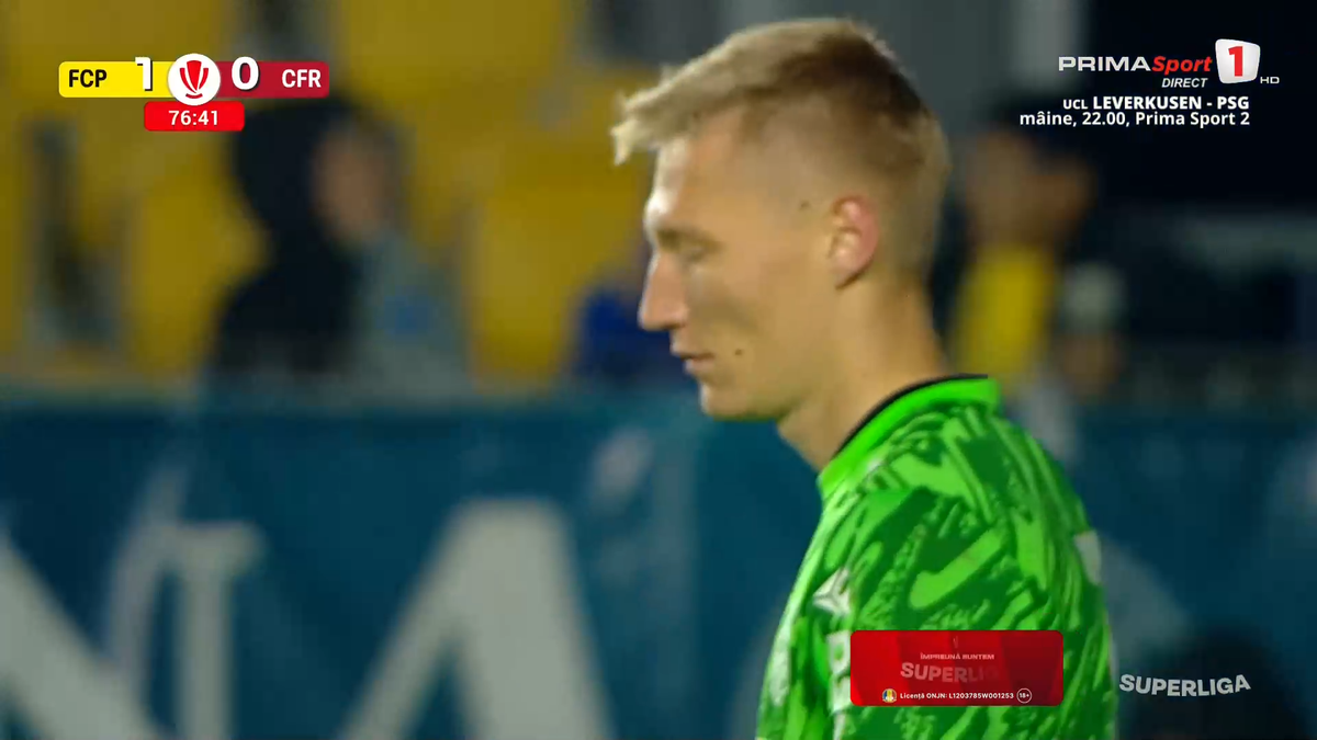 Golul marcat de Denis Radu în Petrolul - CFR Cluj