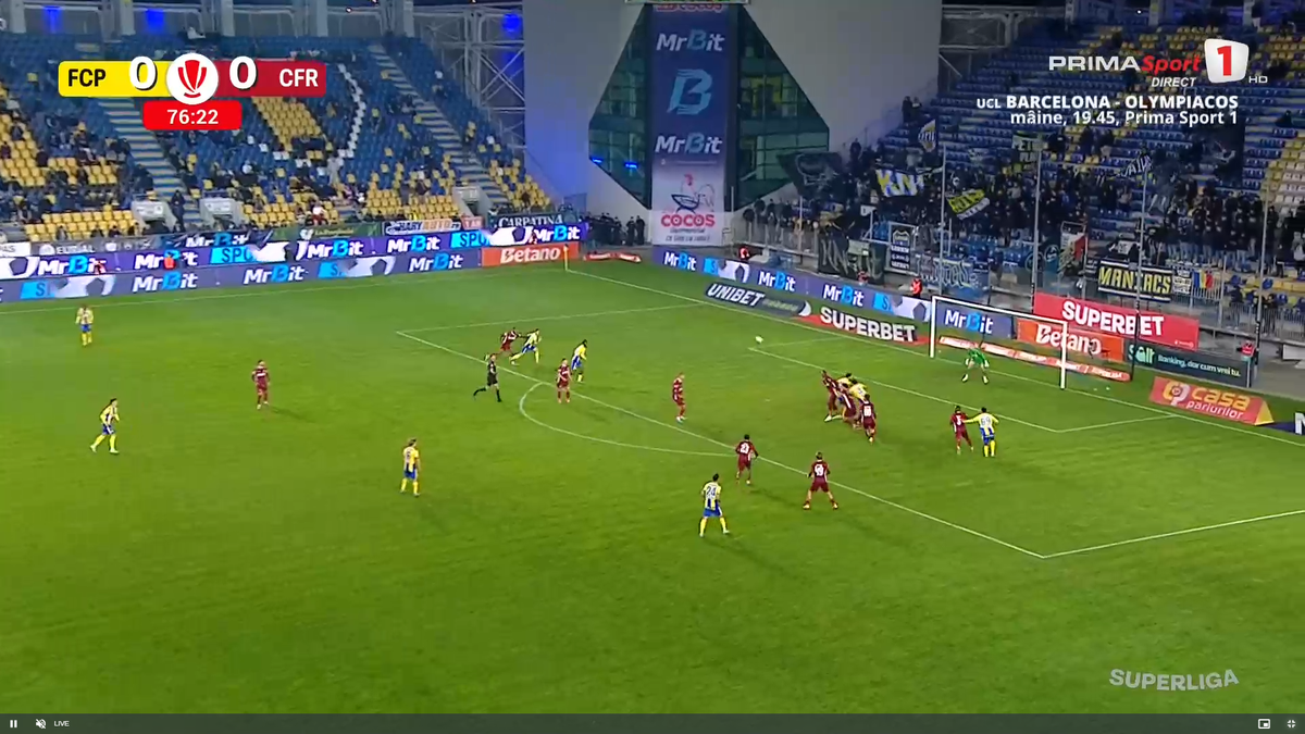 Golul marcat de Denis Radu în Petrolul - CFR Cluj