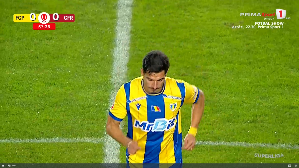 Valentin Gheorghe, schimbat după 29 de minute în Petrolul - CFR