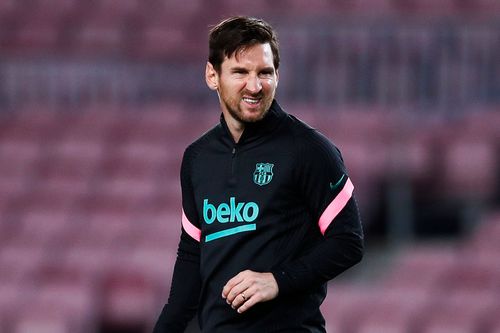 Căpitanul Leo Messi înfruntă la Madrid pe Atlético, una din victimele preferate, căreia i-a marcat 32 de goluri în 41 de dueluri. Are în total 677 în tricoul Barcelonei. Foto: Guliver/GettyImages