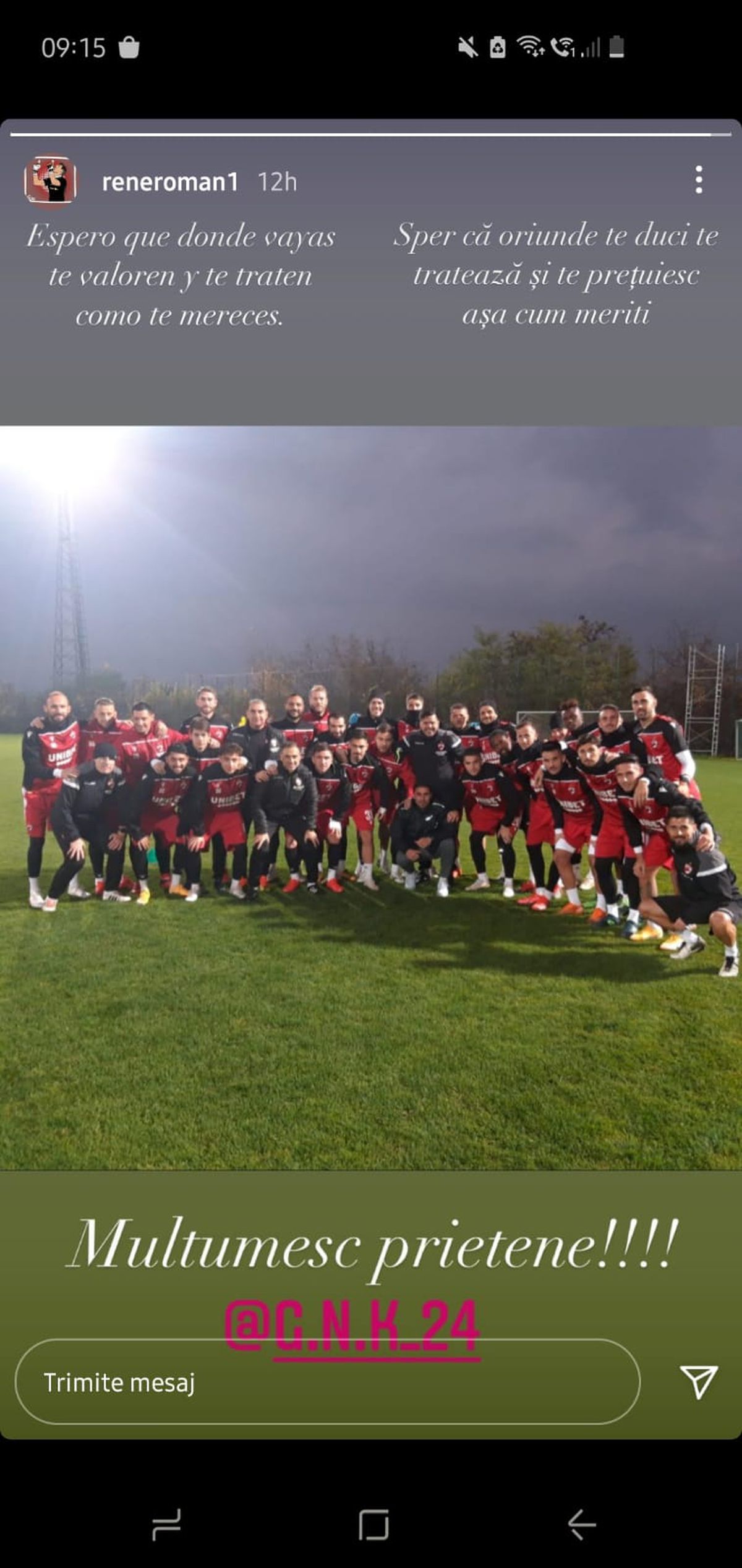 George Neagu, despărțire în lacrimi de Dinamo