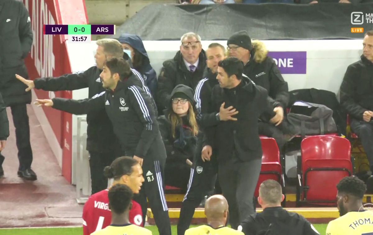 Liverpool a zdrobit-o pe Arsenal, într-un meci în care Klopp și Arteta au fost la un pas de bătaie