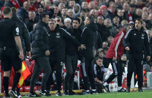 Liverpool a zdrobit-o pe Arsenal, într-un meci în care Klopp și Arteta au fost la un pas de bătaie