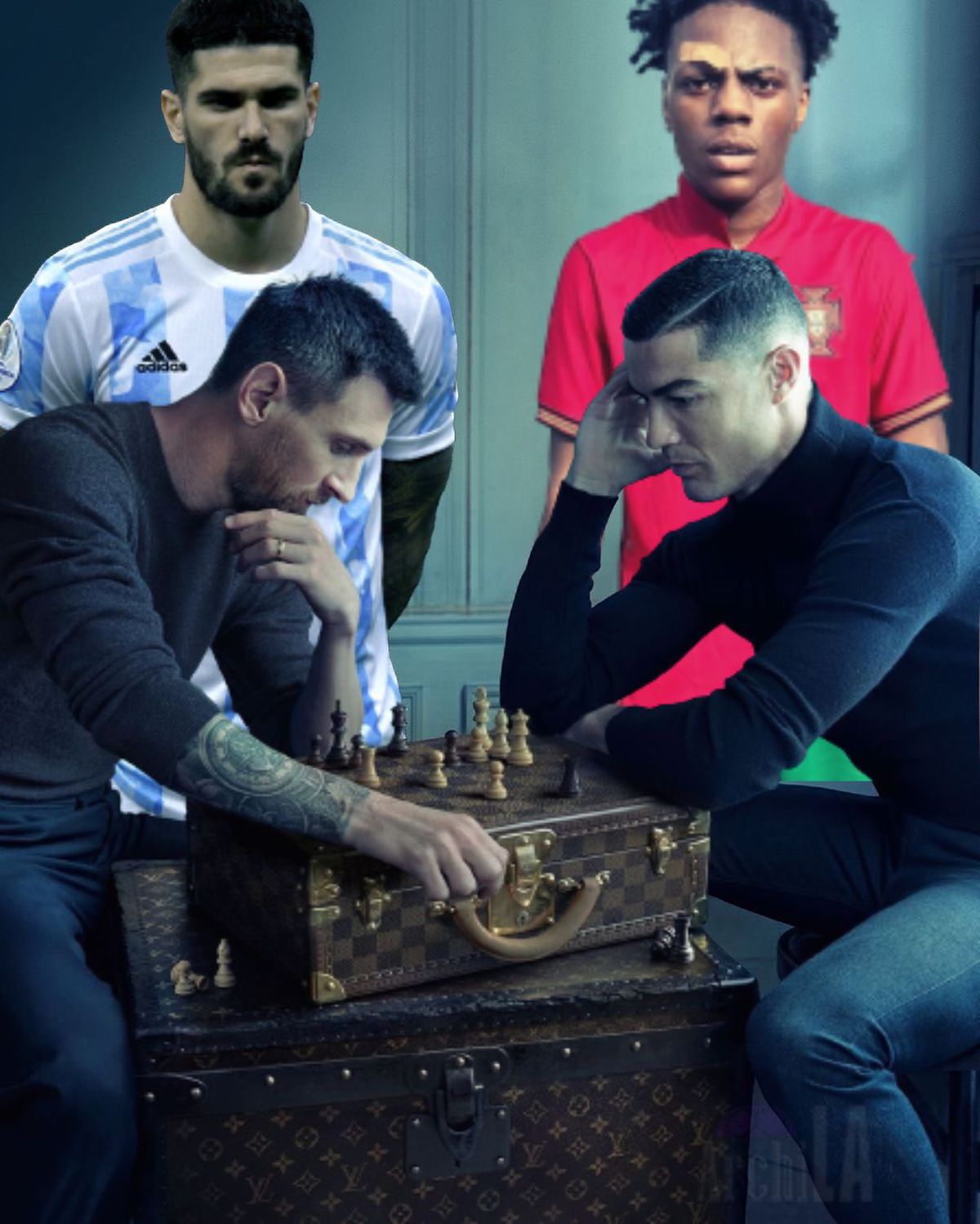 „Când primești pachetul de acasă” » Cele mai bune 7 glume pe seama fotografiei cu Messi și Ronaldo care a „dărâmat” internetul