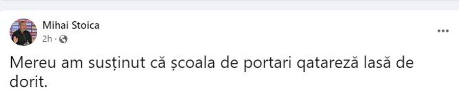 Mihai Stoica nu s-a abținut » Ironia postată în timpul meciului Qatar - Ecuador